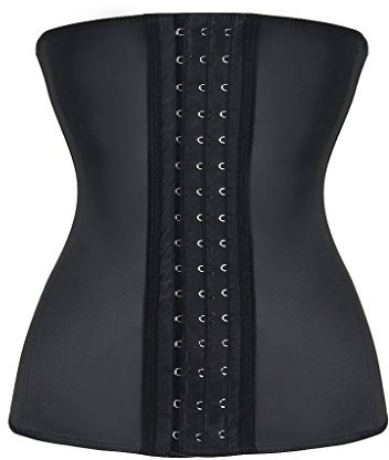 Everbellus Damen Wespentaille Korsett Gürtel Sport Waist Trainer Corset Bauch Shapewear für Unter Kleider Schwarz Medium