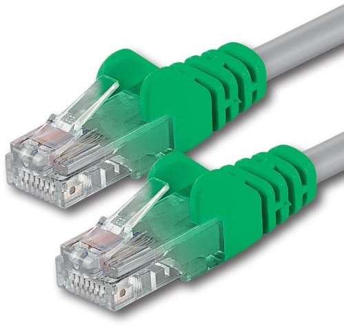 1aTTack.de 1x 15m Câble Réseau Cat6 Cat 6 - RJ45 Ethernet LAN DSL Routeur Modem - Crossover gris