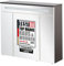 FACKELMANN Kara Spiegelschrank, 80 x 70 x 23 cm, Korpus in Anthrazit mit Glasfront, inkl. Soft-Close-System, Alu-Griffe – Modernes Design für Ihr Badezimmer