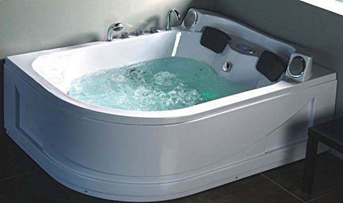 Bañera hidromasaje de 140 x 180 Full Optional para dos personas con 19 chorros