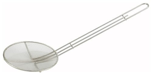 Winco Round Mesh Skimmer, 6.5-Inch Nickel