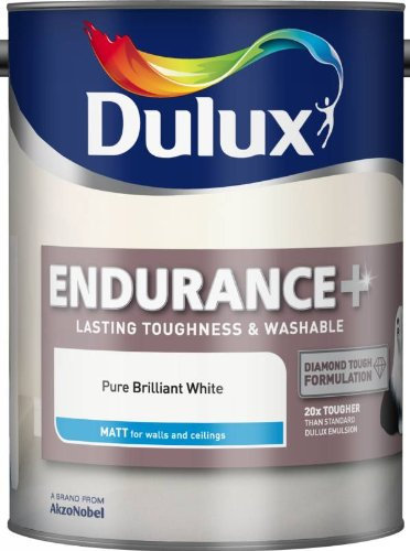 Dulux Endurance Matt Paint for Walls, 5 L - Pure Brilliant White