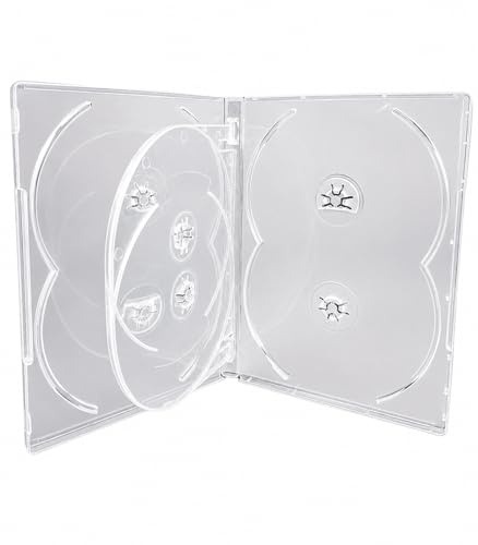 10 x Boîtiers Transparents pour CD/DVD/Blu-Ray Dragon Trading à 6 disques de 14 mm