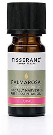 Tisserand Palmarosa Ethically Harvested Essential Oil - 9ml | Sweet & Floral Palmarosa Aroma, 100% Natural Pure Essential Oils, Uncompromising Quality, Certified Vegan