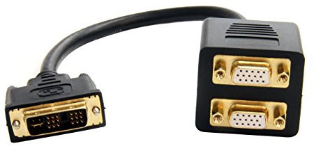 StarTech.com DVI auf 2x VGA 30cm Splitter Kabel - DVI-I Analog Dual VGA Y-Kabel - Stecker/2xBuchse - DVI/VGA-Adapter vergoldette Kontakte