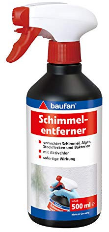 Baufan Schimmelentferner - 500ml - Schimmelspray mit Aktivchlor für Schimmel & Algen, Silikon- und Fliesenfugen - Anti Schimmel Spray Chlorreiniger