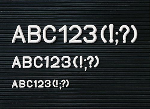 Legamaster 7-606300 Rillenbuchstaben, 192 Stück, Ergänzungsset, Buchstabenhöhe 30 mm. weiß