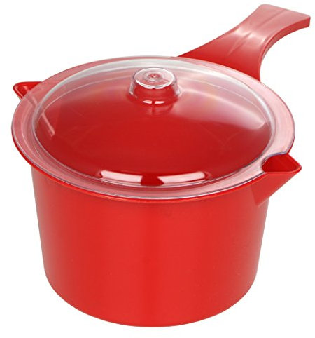 Easycook Microwave Saucepan with Lid 750ML RED