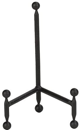 TRIPAR Modern Tripod Easel Display, Black Finish, Lightweight & Durable Design, Perfect for Displaying Pictures, Artwork, Plates, Tiles, & More, 8 Inch