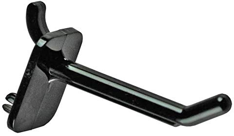 Azar 800002-B Lot de 50 crochets Lexan en plastique pour panneau perforé, 5,1 cm, noir