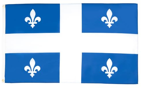 AZ FLAG Bandera de Quebec 150 x 90 cm - Bandera Provincia Canadá de Quebec 90 x 150 cm