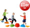 Sport-Tec Hügelkuppen-Set, Balance Spiel, Balancierspiel, Orange, rot, blau, gelb, lila, grün