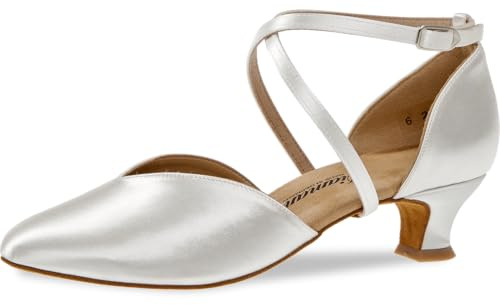 Femmes Chaussures de Danse/de Marriage 107-013-092 - Satin Blanc - 4,2 cm Spanish [UK 5]