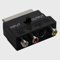 Scart Adapterstecker, Scart / S-VHS + 3 x Cinch, In + Out