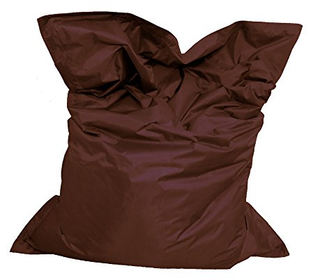 Puf XXL para exterior e interior, lavable, impermeable, con saco interior, color marrón