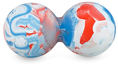 Zen Core Massage Duoball Original - Twinball Faszienrolle Lacrosseball Hartgummi, Größe 13 x 6 cm für die Anwendung zur Triggerpunkt- und Faszienmassage/Physiotherapie