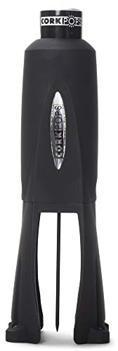 Cork Pops Legacy Wine Opener Built-in 4-Blade Foil Cutter Safe Cork Removal, Effortless Push Button Use, Needle Guard for Safety, Low-Pressure Cartridge Opens Up To 60 Bottles