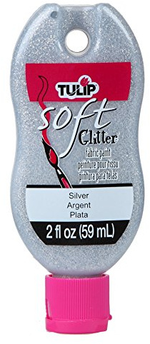 Tulip 2Oz Soft Fabric Paint - Glitter Silver