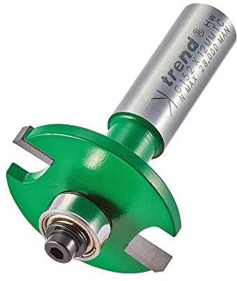 Trend Fresadora de corte guiado CraftPro, broca de router, vástago de 1/4 pulgadas, diámetro de corte de 6.35 mm y longitud de corte de 25.4 mm, punta de carburo de tungsteno, C168X1/4TC