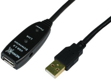 Loops 25m USB A Male to Female Active Extension Cable - Computer/Printer Repeater Lead