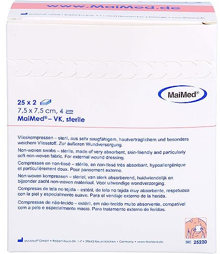VLIESKOMPRESSEN steril 7,5x7,5 cm 25X2 St