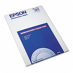 Epson Watercolor Paper Radiant, White, 13 x 19 Inches, 20 Sheets (S041351)