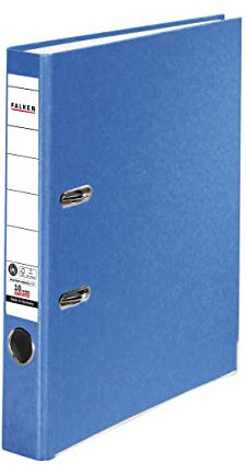 Original Falken Recycolor Umwelt-Ordner Öko. Made in Germany. Farbiger Papierbezug außen 5 cm schmal DIN A4 blau Ringordner Aktenordner Briefordner Büroordner Pappordner CO2-Neutral Blauer Engel