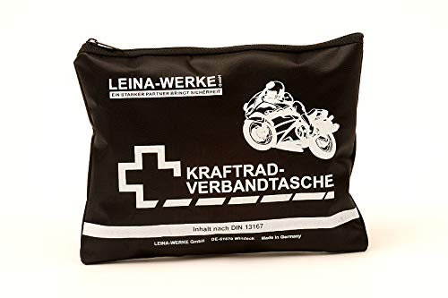 Leina-Werke 17005 Kraftrad-Verbandtasche Typ I mit Klett, Blau/Weiß
