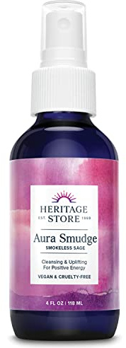 Aura Smudge Juniper Sage Spray Heritage Store 4 oz Spray