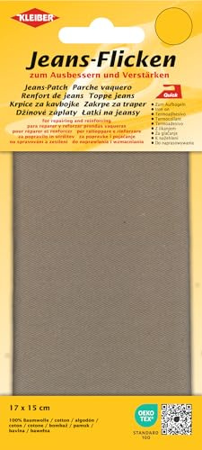 Kleiber 17 x 15 cm Denim Jeans Repair Patch, Beige