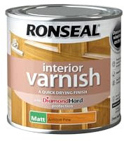 Ronseal RSLIVMAP250 250ml Quick Dry Matt Interior Varnish - Antique Pine