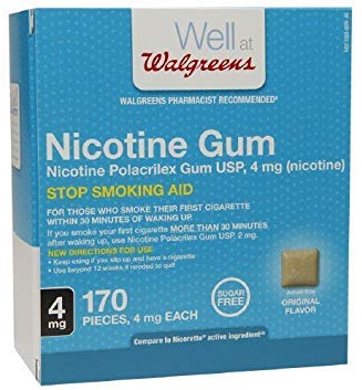 Walgreens Original Nicotine Gum 4 MG 170 Count