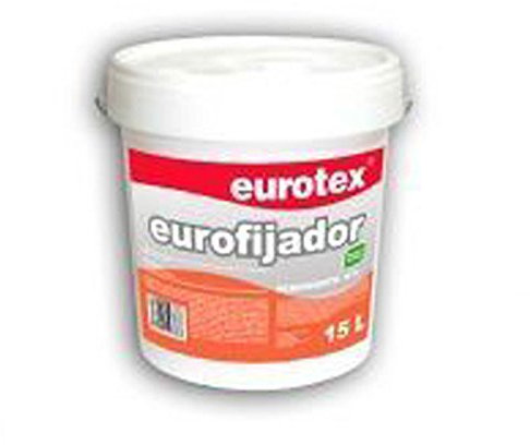Pintura Eurofijador de Imprimación al agua para paredes de yeso, escayola, pladur... antes de la aplicación de la pintura plástica elegida. - 4 litros -