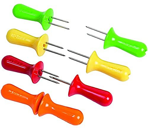 Zyliss E40001 Porta pannocchia di mais, Assortimento di colori, Set di 4