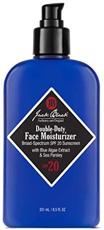 Jack Black Double-Duty Face Moisturizer, 8.5 Fl. Oz – SPF 20 Sun Protection, Long Lasting Hydrating Skincare, Lightweight Moisturizer, Men’s Facial Moisturizer