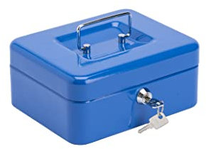 Burg Wachter Money 5020 8 Inch Cash Box - Blue