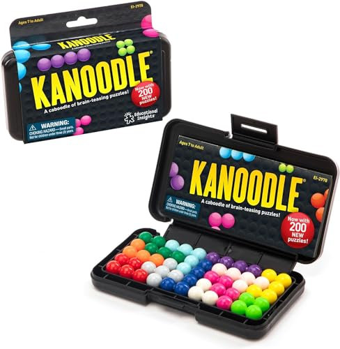 Learning Resources Kanoodle Puzzle Game, Ages 7+, 3D Brain Teaser with 200 Challenges, Travel-Friendly STEM Toy. Christmas Gifts Idea