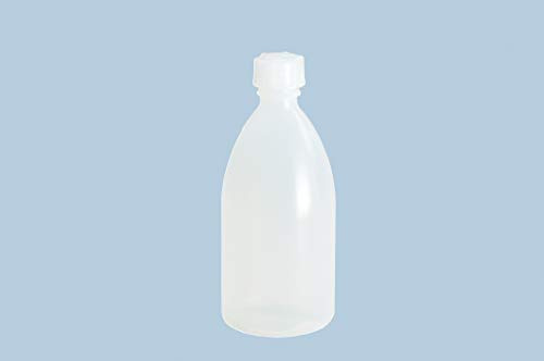 hünersdorff Plastikflaschen zum Befüllen mit Schraubverschluss aus LD-PE (bruchsicher und lebensmittelgeeignet), 250 ml, transparent