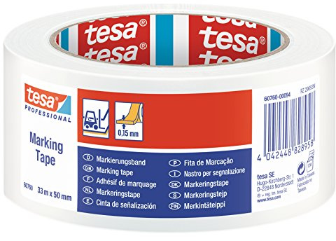 Tesa - Nastro per marcatura pavimenti 50 mm x 33 m, bianco