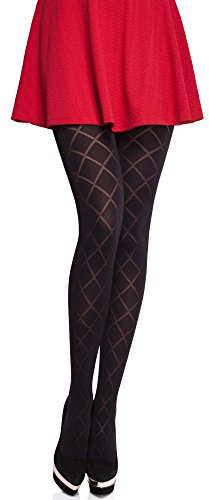 Merry Style Damen blickdichte Strumpfhose MS 328 60 DEN (Schwarz, XL (44-48))