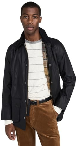 Barbour Men's Ashby Wax Jacket, Navy, M