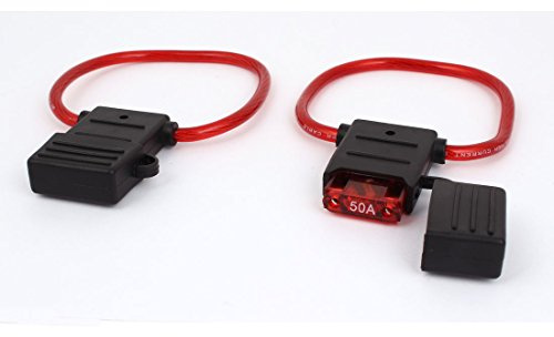 sourcingmap 2 Pcs 50A étanche Lame Type Support Fusible Rouge