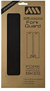 All Mountain Style AMSFG3BKSV Honeycomb High Impact Fork Guard for bike – Protects fork of your bike from scratches and dings, Black/Silver