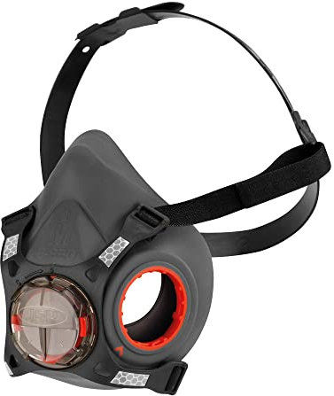JSP Force 8 Halbmaske – Größe M, ohne Filter | Hochwertige Atemschutzmaske für Arbeit, Bau & Industrie – Kompatibel mit PressToCheck Filtern (P3, ABEK1 P3, A2 P2) - Modell BHT003-0L5-000
