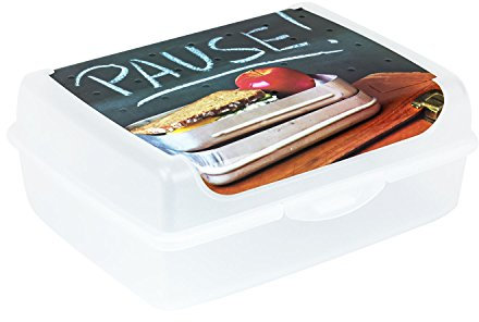 keeeper Frischhaltedose mit Klickverschluss, Pause-Motiv, 17 x 13 x 7 cm, 1 l, Carla, Transparent