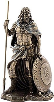 US 8.75 Inch Norse God - Baldur Cold Cast Bronze Sculpture Figurine