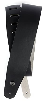 Planet Waves D'Addario Classic Leather Adjustable Guitar Strap, Classic Black