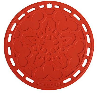 Le Creuset French Trivet, Silicone, Heat resistant to 250°C, 20 cm, Cerise, 93007300060000