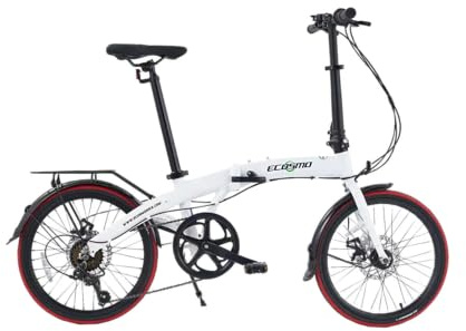 ECOSMO 20de aleación de Peso Ligero Plegable de la Ciudad para Bicicleta, 12kg - 20AF09W