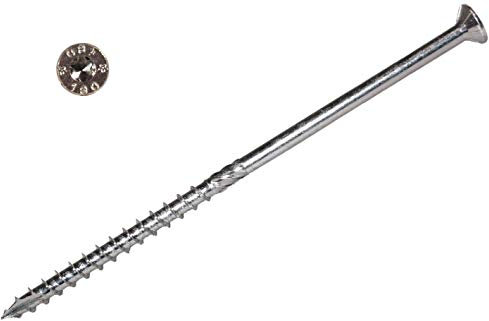 Tornillos para madera galvanizados, 8 x 280 mm, 10 unidades, homologación Torx